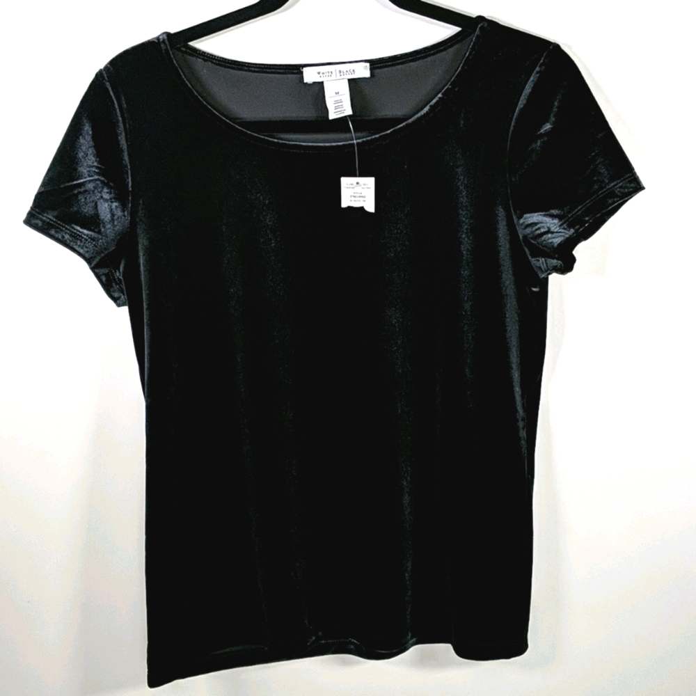 NWT White House Black Market black velour top